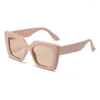 Lunettes de soleil Fashion Square Frame Vintage Jelly Color Grasses Personnalité