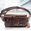 Echt leer heren heuptas heuptas crossbody schouder borst sling tassen heren heupriem tactische dagrugzak voor mannen vrouwen 231220