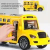 Big Size Children Simulation School Bus Toy Model Musical Inertia Car Vehicles Pull Back with Sounds and Lights Boys Toys 231221