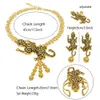 Gioielli da donna di moda set di grandi leopardo collana per levatura vera oro in oro a forma di bracciale orecchini afroamericani syol 231221