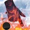 Hommes hiver gants de cyclisme imperméables Sports de plein air course moto Ski écran tactile polaire antidérapant chaud doigts complets 231221