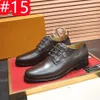 40Model New Designer Brogue Shoes for Men Bottom Round Toe Lace-up Brown Black Size 38-45 Handmade Men Luxury Dress Shoe