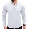 T-shirts pour hommes T-shirt sportif de style America Couleur solide simple Slim Fit Business Basic Pullsovers Automne Tops décontractés d'hiver