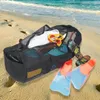 Accessoires sac de sport de plongée en maille grands sacs et fourre-tout de plage pliables avec fermeture éclair équipement de plongée et de plongée en apnée fourre-tout