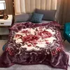 Blankets Double Layer Winter Thicken Raschel Plush Weighted Blanket For Double Bed Warm Heavy Fluffy Soft Flowers Printed Throw Blankets 21