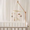 Baby Rattle Toy Wooden Bed Bell Bracket Mobile Hanging Bracket Toys Hanger Baby Crib Mobile Bed Bell Wood Toy Holder Arm Bracket 231221