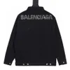 Mens 재킷 Balenciigss 코트 하이 버전 가을 윈터 새로운 트렌디 브랜드 풀 스카이 스타 핫 다이아몬드 문자 세탁 데님 y9rt