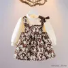Abiti da ragazza 2023 Autumn Baby Clothes Bambini abiti da ragazza vestiti un pezzo unico