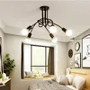 Chandeliers Vintage 3 5 8 Pipes Ceiling Lamp Retro Black Light Iron Loft Lustre Classic Living Dining Room Luminaire Home Decor