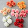 Decorative Flowers 5pcs Artificial Silk Fabric Rose Flower Heads For Wedding Supplies Party Home Decoration DIY Hat Wall Arch Accessories