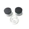 5ml Glasglas Lebensmittelqualität Nicht -Stick Nicht -Stick -Temperaturbehälter Wachs leere DAB -Gläser Trockener Kräuterkonzentratbehälter mit schwarzem Deckel ZZ