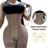 Haute compression Corps Shapewear Fajas Colombianas Corrective Girdle Contrôle Post Liposuccion BBL Sliming Tail 231221