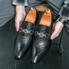 Sapatos de vestido de luxo homens de couro apartamentos homens britânico brogue de alta qualidade sapato de negócios formal para festa de casamento