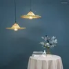 Żyrandole czyste ręcznie robione sztuka LED Naturalne bambusowe lampy wiszące lampy Kreatywne chiński styl herbaciarnia w zawieszaniu salonu