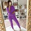 Autumn Winter Women Knitted Tracksuit Two Piece Set Female Sweater Tops Elastic Waist Pant Knitted Suit Women Outfits 231220