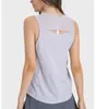 Actieve shirts LuluLogo Dames Loose Fit Workout Yoga Tank Top Gymkleding Mouwloos Rug Uithollen Boterachtig Zacht Sportkleding Hardloopsportvest