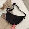 Avondtassen Nylon Vrouwelijke Messenger Bag Effen Kleur Trendy Dumpling Grote Capaciteit Crossbody Oksel Dames Eenvoudige Schouder