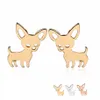 Everfast 10 paires lot Chihuahua bébé chien boucle d'oreille en acier inoxydable goujons boucles d'oreilles accessoires bijoux pour enfants Grils femmes EFE069228S