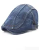 Nouvelle mode Summer Denim Berets Cap pour hommes femmes lavés Chapeau en jean Unisexe jeans chapeaux 6pcslot5851632