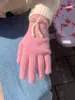 Winter Bogen Gestrickte Handschuhe Für Frauen Männer Verdicken Warme Handschuhe Volle Finger Guantes Weibliche Touchscreen Luvas Unisex 231220