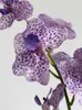 Fleurs décoratives élégante orchidée papillon artificielle fleur violette faux arrangement floral Phalaenopsis pour la décoration de la maison fête de mariage