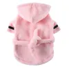 Vêtements pour chiens de chien animaux doux baigniers de serviette sèche vêtements hiver chauds somnèlement à séchage rapide pour chiens bulldog français xs en gros a264 ll