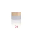 Frosted Glass Jar Cream Bottles Round Cosmetic Jars Hand Face Packing Bottle 5g 50g Jares With Wood Grain Cover Ddusw