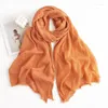 Halsdukar Spring Autumn Trend Simulation Silk Solid Color Sun Protection Women's Scarf Light Luxury Elegant Fashion Simple Long Sheal