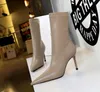 Sandals Style Fashion Simple Thin Heel High Shallow Mouth Pointed Sexy Nightclub Slim Short Boots Women's Boots