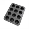 Baking moldes de aço carbono 12 cavidade não-bastão Canne Bordelais Mold Fluted Pudding Mold Cupcake Muffin Pan Kitchen Tools