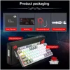 Tastaturen REDRAGON FIZZ K617 RGB USB Mini Mechanical Gaming Wired Keyboard Red Switch 61 Schlüsselspieler für Computer PC -Laptop abnehmbar dhyl1