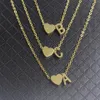 Collane con ciondolo Cuore in oro Lettera A B C D E F G H I J K L M N O P Q R S T U V W X Y Z Collana con ciondolo per donne BFF Regalo di compleanno259W