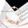 Mode Original Pandoras 925 Silver Rose Gold Glass Brilliant Bow Armband Bangles Set Diy Jewelry Charm Beads Holiday Gift Bang247m 3fts