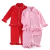 Baby Jongens Meisjes Broer/zus Pyjama Bijpassende Familie Kerst Pyjama Sets Kinderen Rood Groen Kids PJS 231220