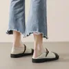 드레스 신발 2023 가을 여성 가죽 패션 컬러 블록 디자인 한국 스타일 메리 제인 캐주얼 로퍼 연회 사무실 마모 B1-85