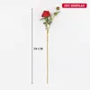 Dekorative Blumen, 58 cm, künstlicher Rosenzweig, rote Rosen, realistische Fälschung für Hochzeit, Heimdekoration