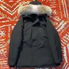 Canda Goose Jacket أعلى جودة شارة سوداء أسفل رجالي باركاس سترة الفراء مقنعين معطف أعلى معطف حجم الرياح الرياحار دافئ الرجال 5232 2181