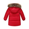 Neve de pêlo de pêlo de inverno para baixo para meninos casacos roupas de menina roupas infantis espessos de roupas de idade parka 80-160cm 231221