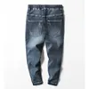 KSTUN Jeans de invierno para hombre, pantalones harén gruesos de lana cálida, ropa de calle con ajuste holgado, pantalones vaqueros azules elásticos de gran tamaño 42 231220