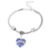 Gift de professeur de cristal bleu entier Bracelets Bracelet Bracelet Bracelet's Day Souvenirs255J
