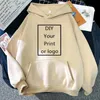 Custom Hoodie Gedrukt Mannen Vrouwen Losse Casual Trui Kleding Mode Warme Fleece Hoodies Persoonlijkheid Aangepast Sweatshirt 231220