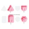 Backformen Backen Mods Quadrat Dreieck Sile Eiscreme Form Würfel Tablett Schokolade Popsicle Formen DIY Dessert hausgemachte Werkzeuge wiederverwendbar D DHS7U