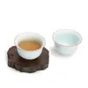 2pc/set jingdezhen tazze da tè in ceramica fatte a mano tazze in porcellana giada kung fu master tazze da tè piccole tazze single 231221