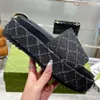 Sandali femminili da donna ricamato in tela vetrini scivolosi su pantofole ragazze da 60 mm piattaforma in pelle genuina top sandali di alta qualità dimensioni 35-44