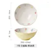 그릇 일본 스타일의 손으로 그린 ​​7 인치 세라믹 가정라면 보울 그릇 레스토랑 국수 큰 인스턴트