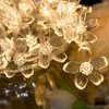Stringhe Led Fata Luce Ghirlanda di fiori di ciliegio Ghirlanda di cristallo Decorativa per interni Batteria USB Fiori Lanterna Luci decorative