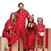 Cadeau de Noël pour un pyjamas familial mignon cerf d'oreille à saut à saut materbe mère enfants bébé tenue assorti des couchers de Noël famille 231220