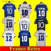 Fanów TOPS TEES 1998 FRANCYSTKA KLASYCZNA KLASY VINTAGE 1982 84 86 88 90 96 98 00 02 04 06 ZIDANE SOCCER JERSEYS MAILLOT de Foot Mbappe Rezeguet Desailly Henry Retro Football SH