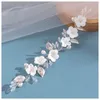 Copricapo con perle incastonate Fasce per capelli da sposa femminili Eleganti accessori per capelli fatti a mano con strass per banchetti di nozze in maschera