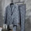 Męskie garnitury Blazers Western Clothing Designer Men Men Classic Litera Druku